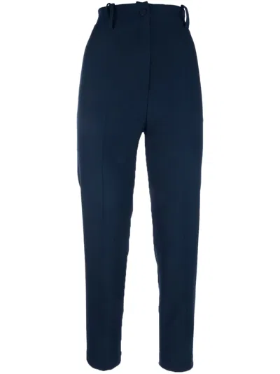 Hebe Studio 'loulou' Linen Trousers In Blue