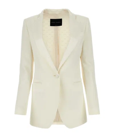 Hebe Studio Double-breasted Blazer In White
