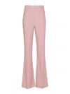 Hebe Studio Georgia Pressed-crease Flared Trousers In Rosado Claro