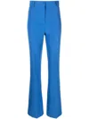 Hebe Studio Georgia Flared Tailored Trousers In Blue