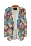 Hebe Studio Embroidered Single-breasted Blazer