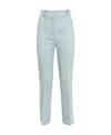 Hebe Studio The Smoking High Waist Cady Pants In Green