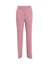 Hebe Studio High Waist Slim Trousers In Pink
