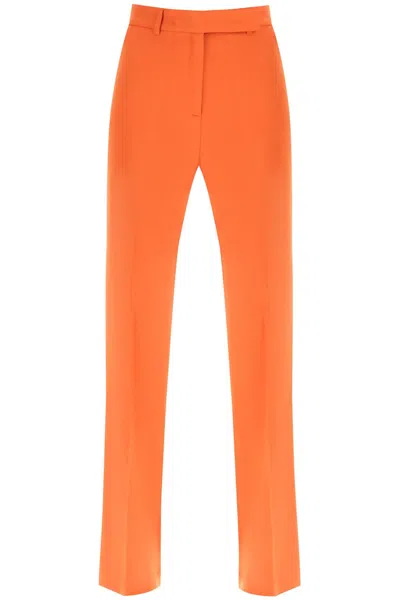Hebe Studio Straight-leg Tailored Trousers In Orange