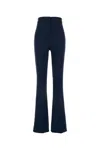 Hebe Studio Georgia Cady Flared Trousers In Navy