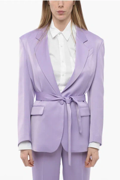 Hebe Studio Lilac Viscose The Lover Blazer In Multicolor