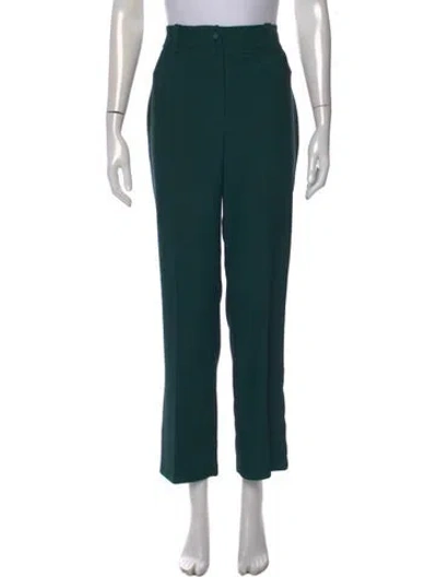 Pre-owned Hebe Studio Straight Leg Pants In Green