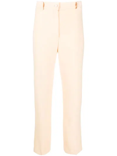 Hebe Studio Tailored High-waisted Trousers In Yellow