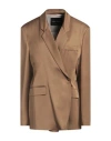 Hebe Studio Woman Blazer Khaki Size 8 Viscose In Beige