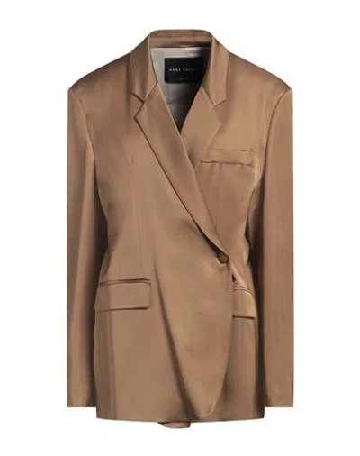 Hebe Studio Woman Blazer Khaki Size 8 Viscose In Beige