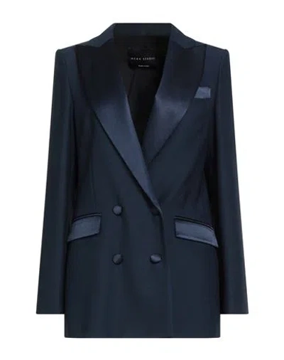 Hebe Studio Woman Blazer Navy Size 8 Polyester In Blue