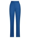 Hebe Studio Woman Pants Bright Blue Size 4 Polyester, Wool, Elastane In Blue