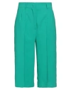 Hebe Studio Woman Cropped Pants Green Size 8 Polyester In Green
