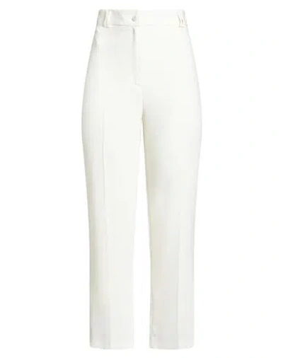 Hebe Studio Woman Pants Ivory Size 8 Polyester In White