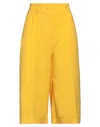 Hebe Studio Cropped Pants In Yellow