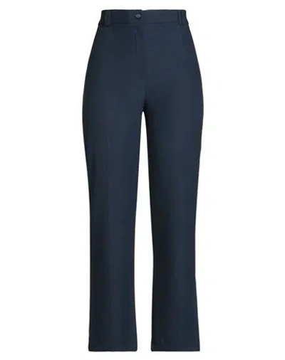 Hebe Studio Woman Pants Navy Size 8 Polyester