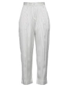 Hebe Studio Woman Pants Off White Size 6 Silk In Off White