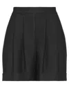 Hebe Studio Woman Shorts & Bermuda Shorts Black Size 10 Polyester
