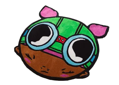 Pre-owned Hebru Brantley Lil Mama Rug