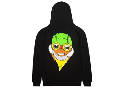 Pre-owned Hebru Brantley Men's  X Bait Fly Boy Hoodie In Black