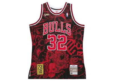 Pre-owned Hebru Brantley Men's  X Mitchell & Ness Chicago Bulls Jersey In Red/black