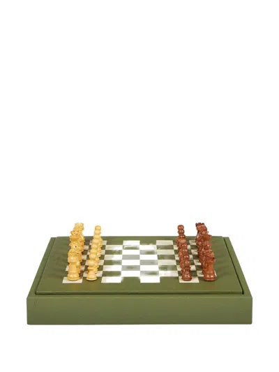 Hector Saxe Chess Case Set (37cm X 37cm) In Green