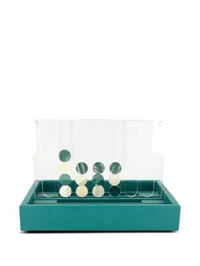 Hector Saxe Connect 4 Leather Game In Green