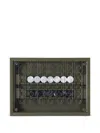 Hector Saxe Four In A Row Leather Game Set In Green