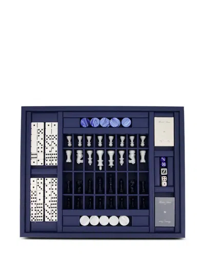 Hector Saxe Grained Multi-game Set In Blue