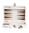 Hector Saxe Leather Backgammon Set In Beige