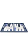 Hector Saxe Leather Backgammon Set In Blau