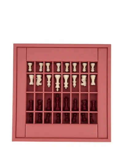 Hector Saxe Leather Chess Game In Pink