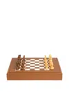 Hector Saxe Leather Chess Set In Brown
