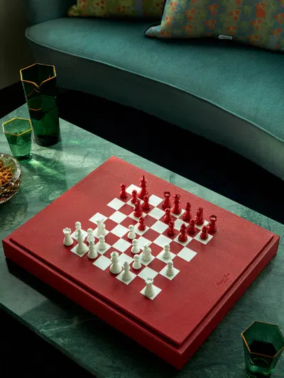 Hector Saxe Leather Games Compendium  Abask Luxury Gift In Red