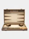 Hector Saxe Leather Large Backgammon Set  Abask Gift Set In Adult
