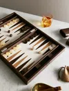 Hector Saxe Leather Medium Backgammon Set  Abask Gift Set In Adult