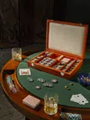 Hector Saxe Leather Poker Set  Abask Gift Set In Adult