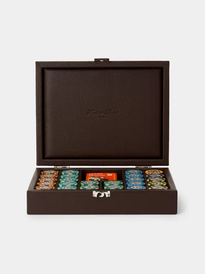 Hector Saxe Leather Small Poker Set
