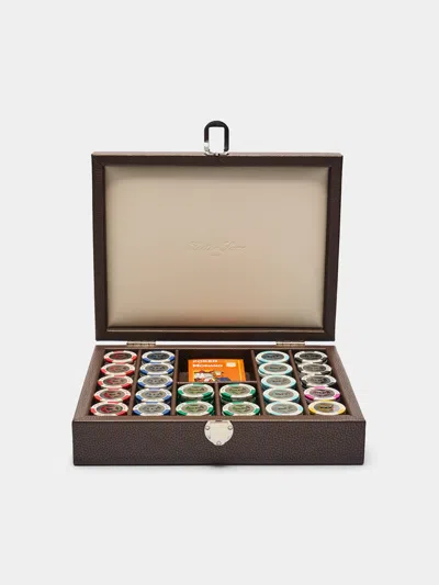 Hector Saxe Leather Small Poker Set  Abask Gift Set In Adult
