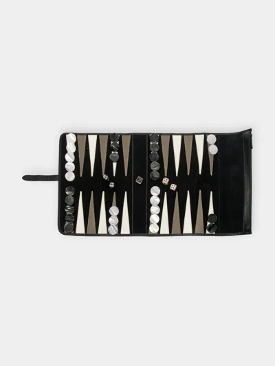 Hector Saxe Leather Travel Backgammon Set  Abask Gift Set In Adult