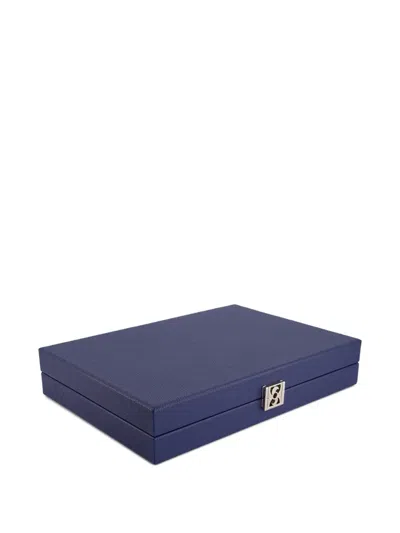Hector Saxe Medium Baptiste Grained Backgammon In Blue