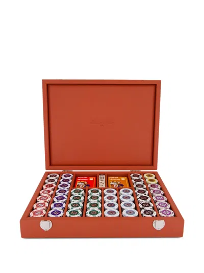 Hector Saxe Poker Set Coffret In Brown
