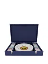 Hector Saxe Roulette Leather Game Set In Blue