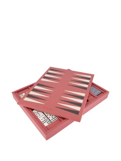 Hector Saxe Striped-detail Multi-game Box In Pink