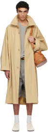 Hed Mayner Beige Belted Trench Coat In Ha162a-250