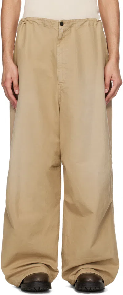 Hed Mayner Beige Drawstring Trousers In Ha193-250