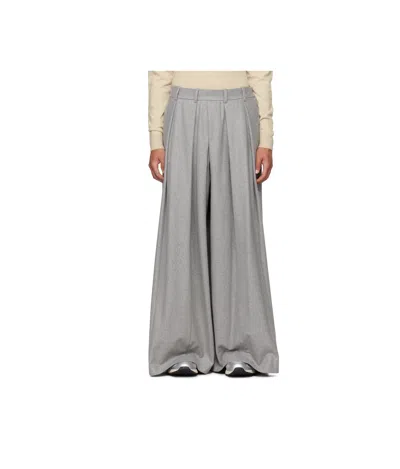 Hed Mayner Gray Flannel Trousers