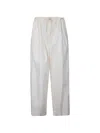 Hed Mayner Belt-loop Trousers In White