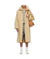 Hed Mayner Beige Belted Trench Coat In Beige