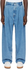 HED MAYNER BLUE PLEATED JEANS